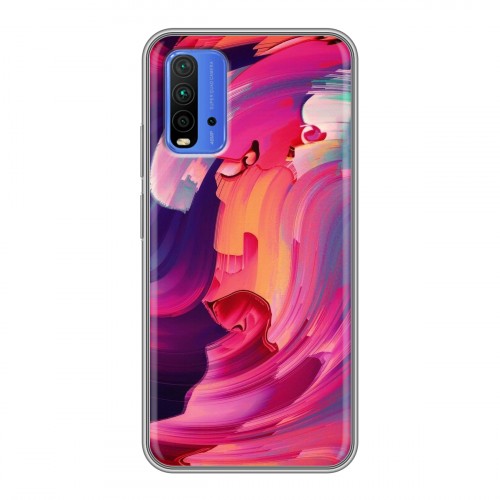 Дизайнерский силиконовый чехол для Xiaomi RedMi 9T Размытые краски