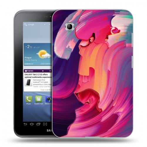 Дизайнерский силиконовый чехол для Samsung Galaxy Tab 2 7.0 Размытые краски