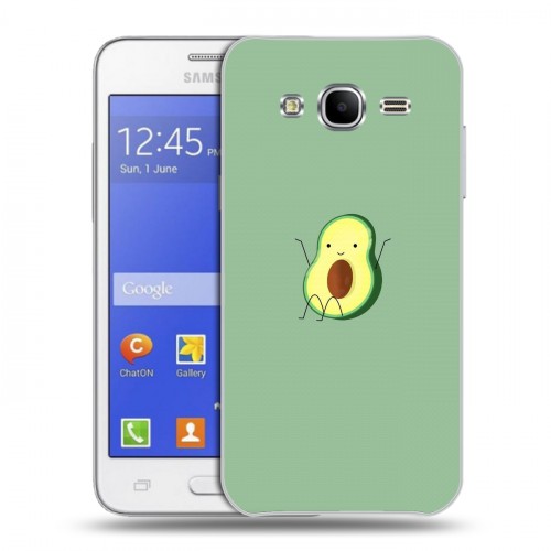 Дизайнерский пластиковый чехол для Samsung Galaxy J7 Веселое авокадо