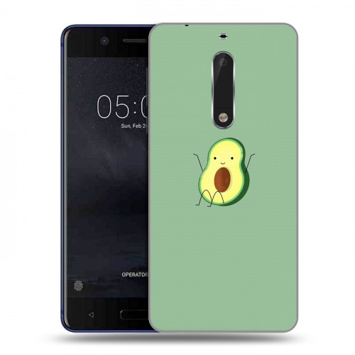 Дизайнерский пластиковый чехол для Nokia 5 Веселое авокадо