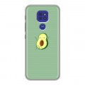 Дизайнерский силиконовый чехол для Motorola Moto G9 Play Веселое авокадо