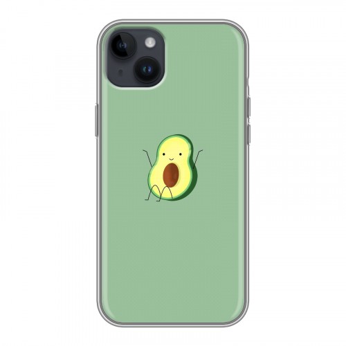 Дизайнерский пластиковый чехол для Iphone 14 Plus Веселое авокадо