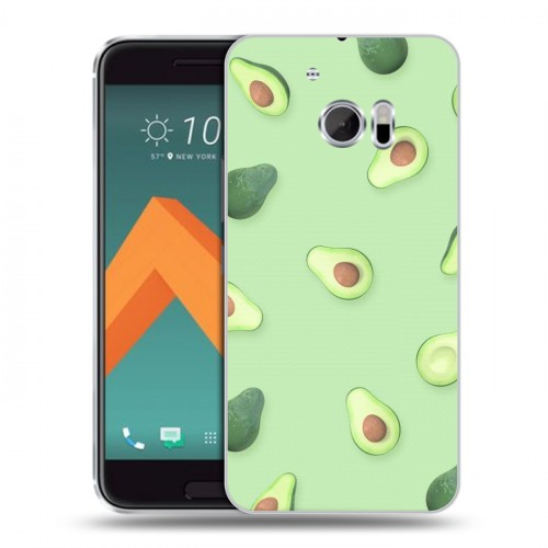 Дизайнерский пластиковый чехол для HTC 10 Веселое авокадо