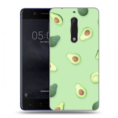 Дизайнерский пластиковый чехол для Nokia 5 Веселое авокадо