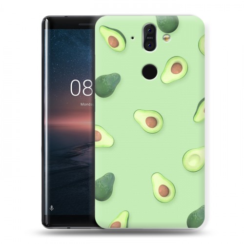 Дизайнерский силиконовый чехол для Nokia 8 Sirocco Веселое авокадо