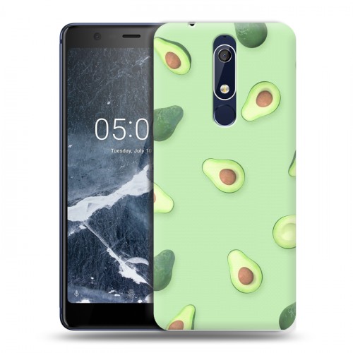 Дизайнерский пластиковый чехол для Nokia 5.1 Веселое авокадо