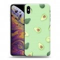 Дизайнерский силиконовый чехол для Iphone Xs Max Веселое авокадо