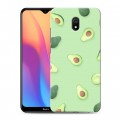 Дизайнерский силиконовый с усиленными углами чехол для Xiaomi RedMi 8A Веселое авокадо