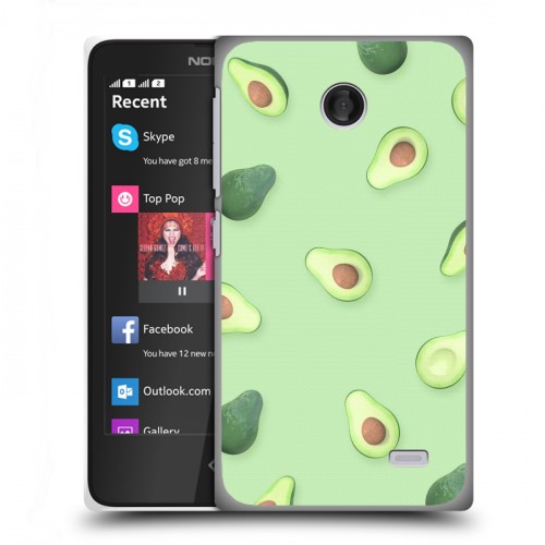 Дизайнерский пластиковый чехол для Nokia X Веселое авокадо