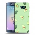 Дизайнерский пластиковый чехол для Samsung Galaxy S6 Edge Веселое авокадо