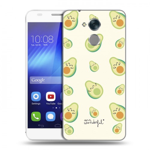 Дизайнерский пластиковый чехол для Huawei Honor 6C Веселое авокадо