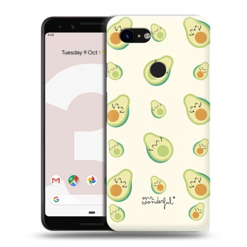Дизайнерский пластиковый чехол для Google Pixel 3 Веселое авокадо