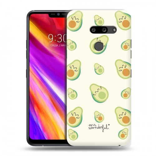 Дизайнерский пластиковый чехол для LG G8 ThinQ Веселое авокадо