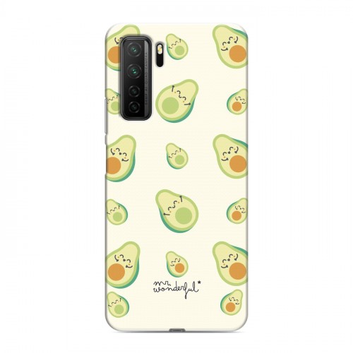 Дизайнерский силиконовый с усиленными углами чехол для Huawei Honor 30S Веселое авокадо