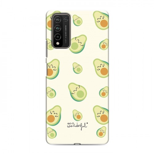 Дизайнерский пластиковый чехол для Huawei Honor 10X Lite Веселое авокадо
