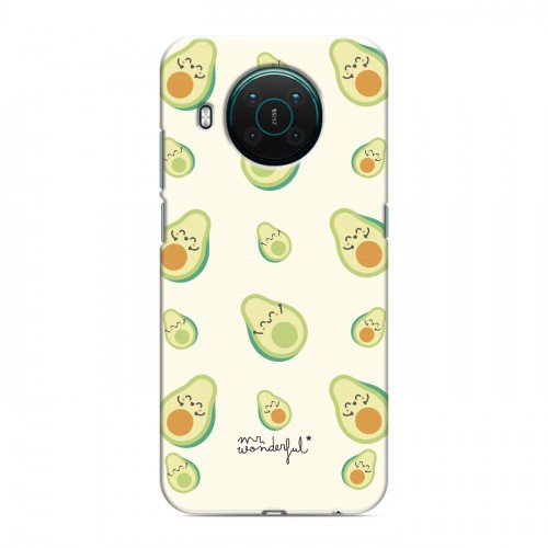 Дизайнерский пластиковый чехол для Nokia X10 Веселое авокадо