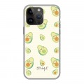 Дизайнерский силиконовый чехол для Iphone 14 Pro Max Веселое авокадо