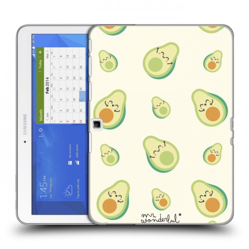 Дизайнерский силиконовый чехол для Samsung Galaxy Tab 4 10.1 Веселое авокадо