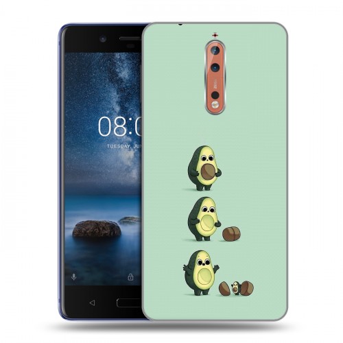 Дизайнерский пластиковый чехол для Nokia 8 Авокадо мама