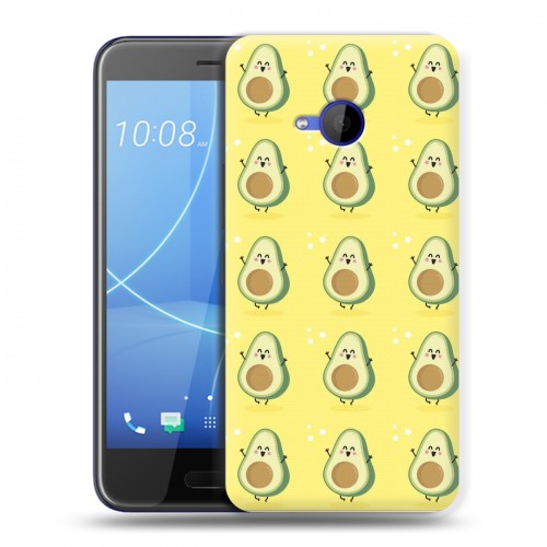 Дизайнерский пластиковый чехол для HTC U11 Life Веселое авокадо