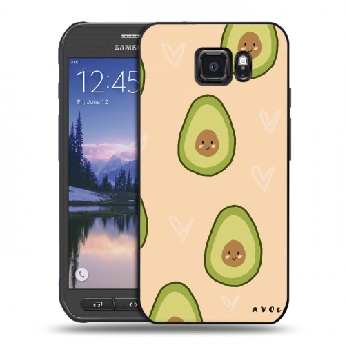 Дизайнерский пластиковый чехол для Samsung Galaxy S6 Active Веселое авокадо