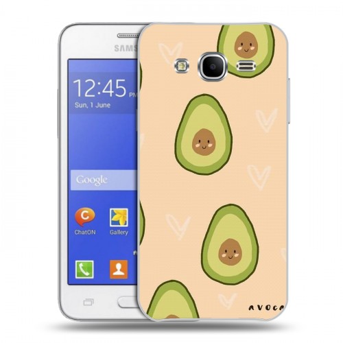 Дизайнерский пластиковый чехол для Samsung Galaxy J7 Веселое авокадо