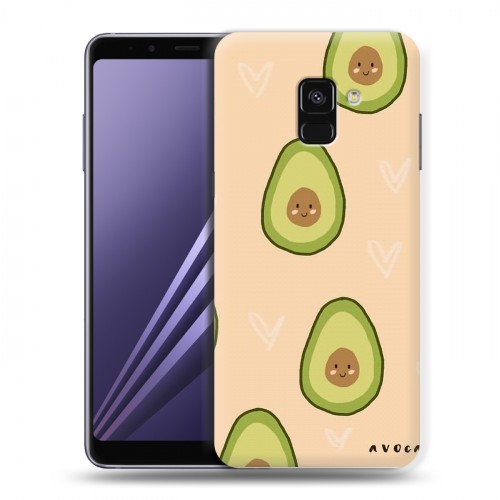 Дизайнерский пластиковый чехол для Samsung Galaxy A8 (2018) Веселое авокадо
