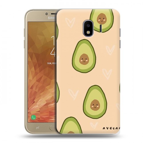 Дизайнерский пластиковый чехол для Samsung Galaxy J4 Веселое авокадо
