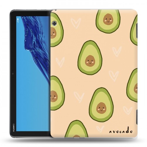 Дизайнерский силиконовый с усиленными углами чехол для Huawei MediaPad T5 Веселое авокадо
