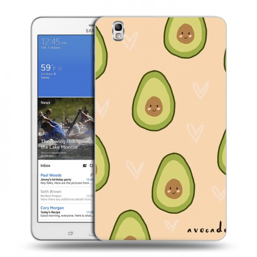 Дизайнерский силиконовый чехол для Samsung Galaxy Tab Pro 8.4 Веселое авокадо