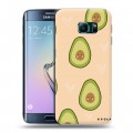 Дизайнерский пластиковый чехол для Samsung Galaxy S6 Edge Веселое авокадо