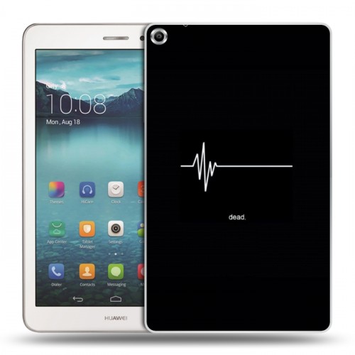 Дизайнерский силиконовый чехол для Huawei MediaPad T1 8.0 Черно и кратко