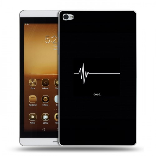 Дизайнерский силиконовый чехол для Huawei MediaPad M2 Черно и кратко