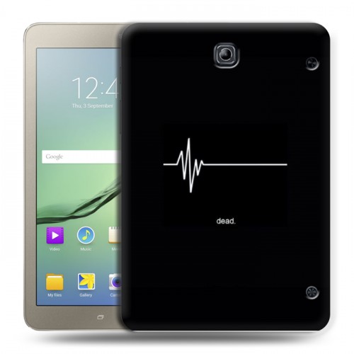 Дизайнерский силиконовый чехол для Samsung Galaxy Tab S2 8.0 Черно и кратко