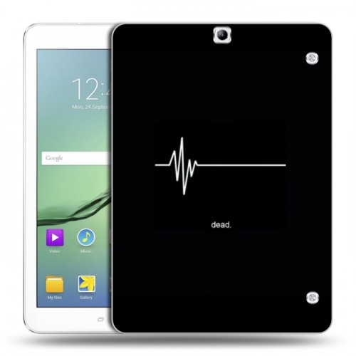 Дизайнерский силиконовый чехол для Samsung Galaxy Tab S2 9.7 Черно и кратко