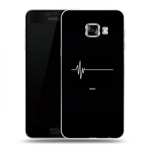 Дизайнерский пластиковый чехол для Samsung Galaxy C5 Черно и кратко