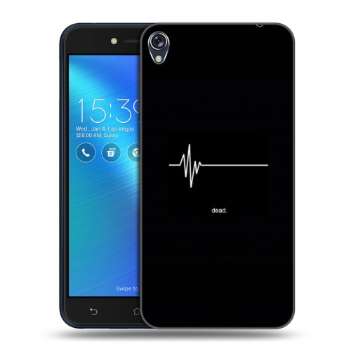 Дизайнерский силиконовый чехол для Asus ZenFone Live Черно и кратко