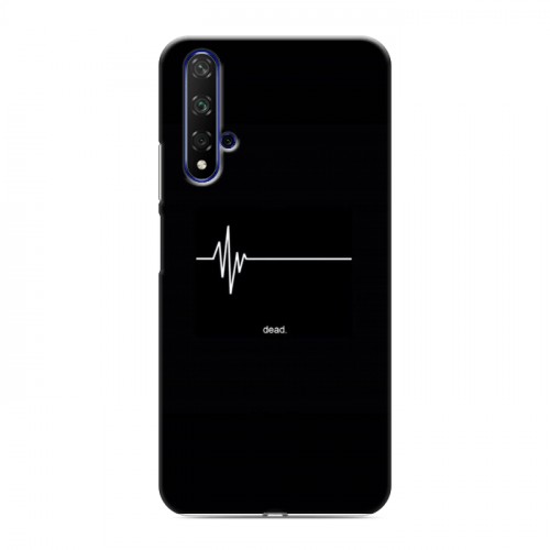 Дизайнерский силиконовый чехол для Huawei Honor 20 Черно и кратко