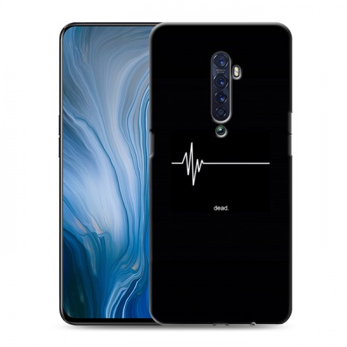 Дизайнерский пластиковый чехол для OPPO Reno2 Z Черно и кратко