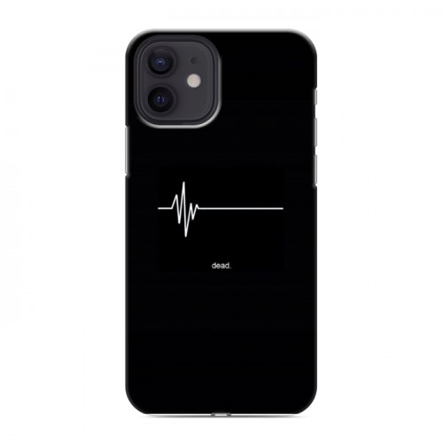 Дизайнерский силиконовый чехол для Iphone 12 Черно и кратко