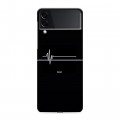 Дизайнерский пластиковый чехол для Samsung Galaxy Z Flip 3 Черно и кратко