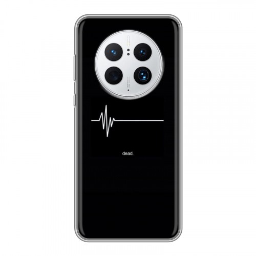 Дизайнерский силиконовый чехол для Huawei Mate 50 Pro Черно и кратко