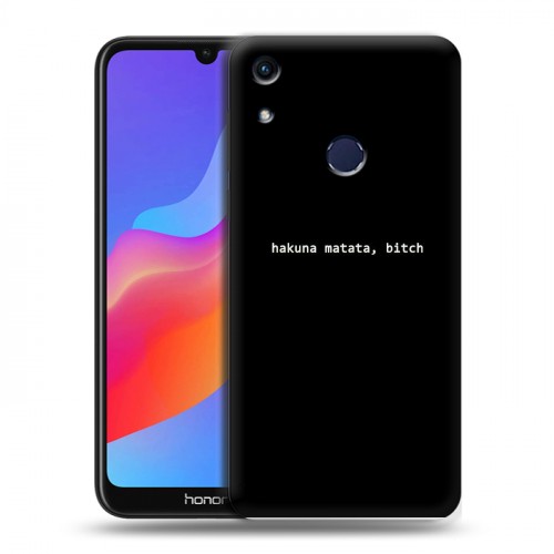 Дизайнерский пластиковый чехол для Huawei Honor 8A Черно и кратко