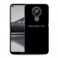 Дизайнерский пластиковый чехол для Nokia 3.4 Черно и кратко
