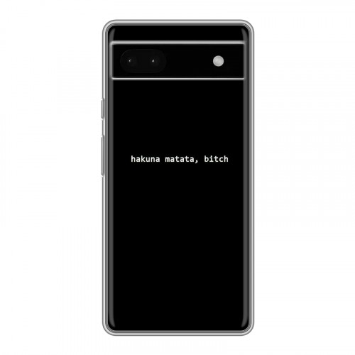 Дизайнерский силиконовый чехол для Google Pixel 6a Черно и кратко