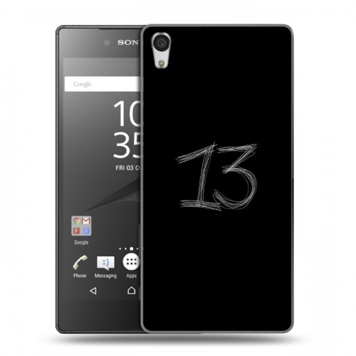 Дизайнерский пластиковый чехол для Sony Xperia Z5 Premium Черно и кратко