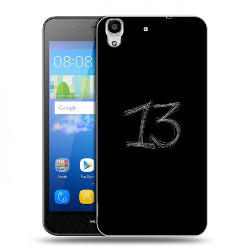 Дизайнерский пластиковый чехол для Huawei Y6 Черно и кратко