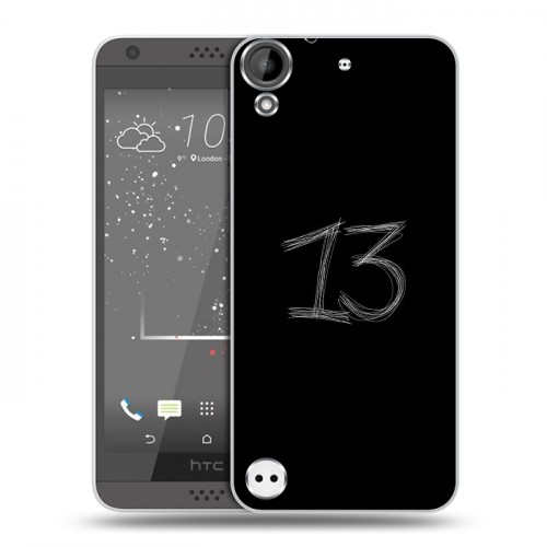 Дизайнерский пластиковый чехол для HTC Desire 530 Черно и кратко