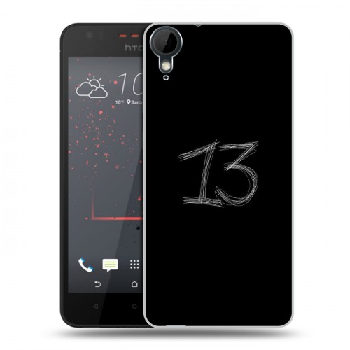 Дизайнерский пластиковый чехол для HTC Desire 825 Черно и кратко
