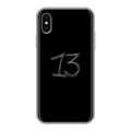 Дизайнерский силиконовый чехол для Iphone x10 Черно и кратко